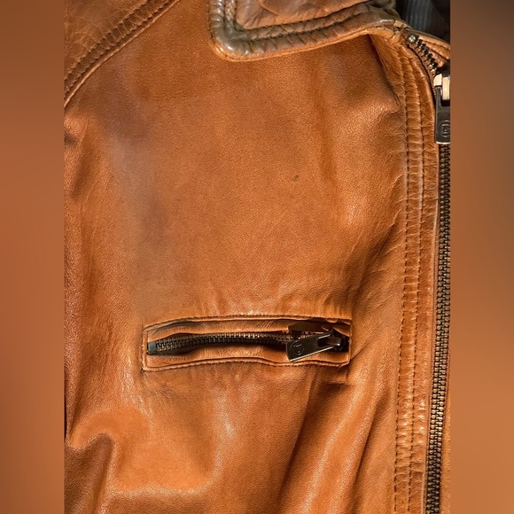 Brown DANIER Leather Men Size XL Jacket - Picture 6 of 16